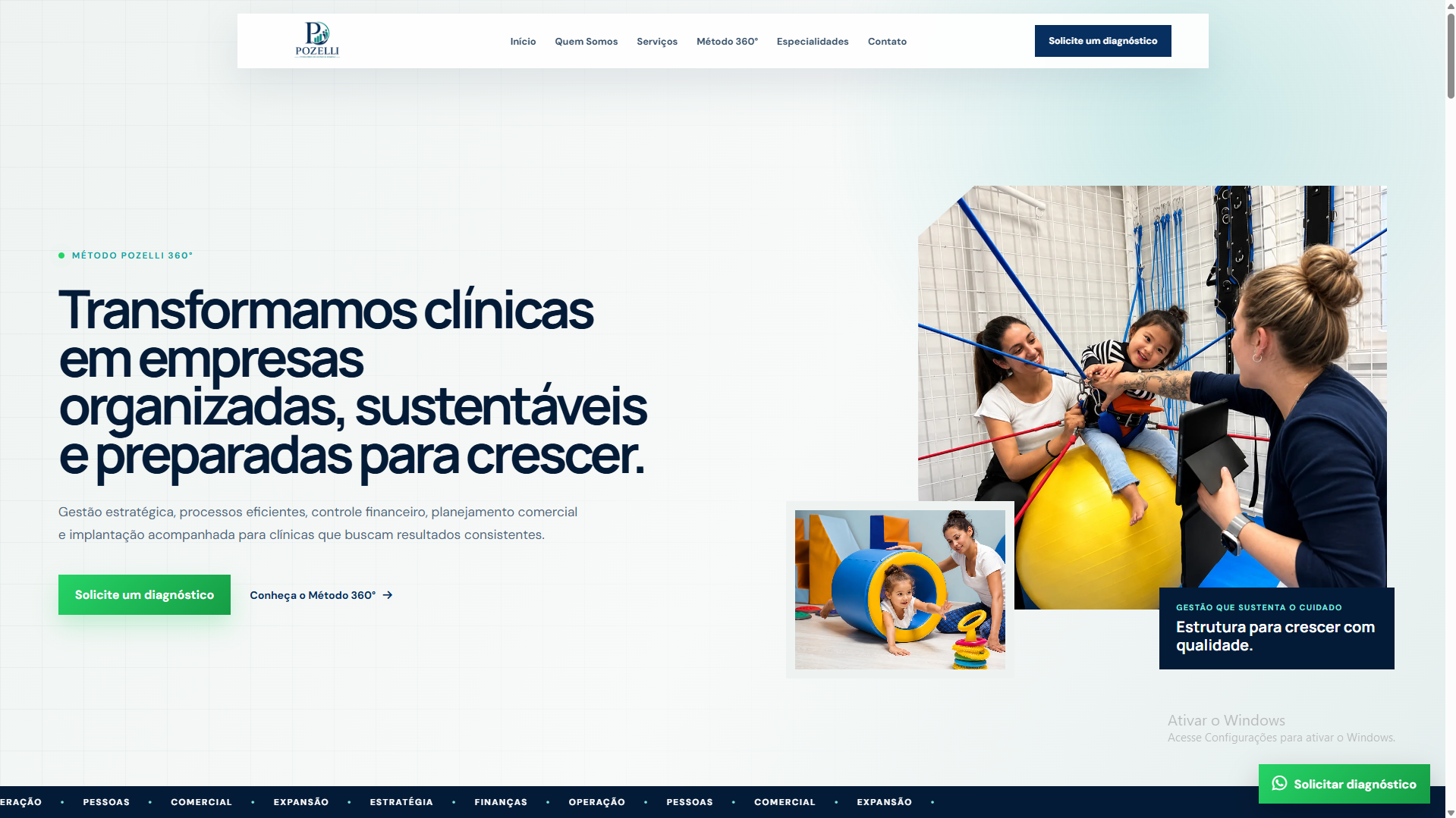 Prévia do site POZELLI Consultoria